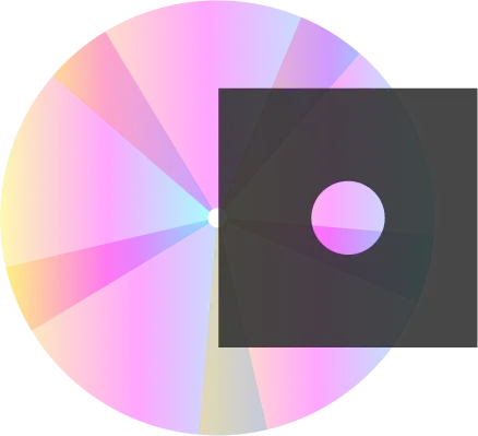 Disco de cores tipo CMY