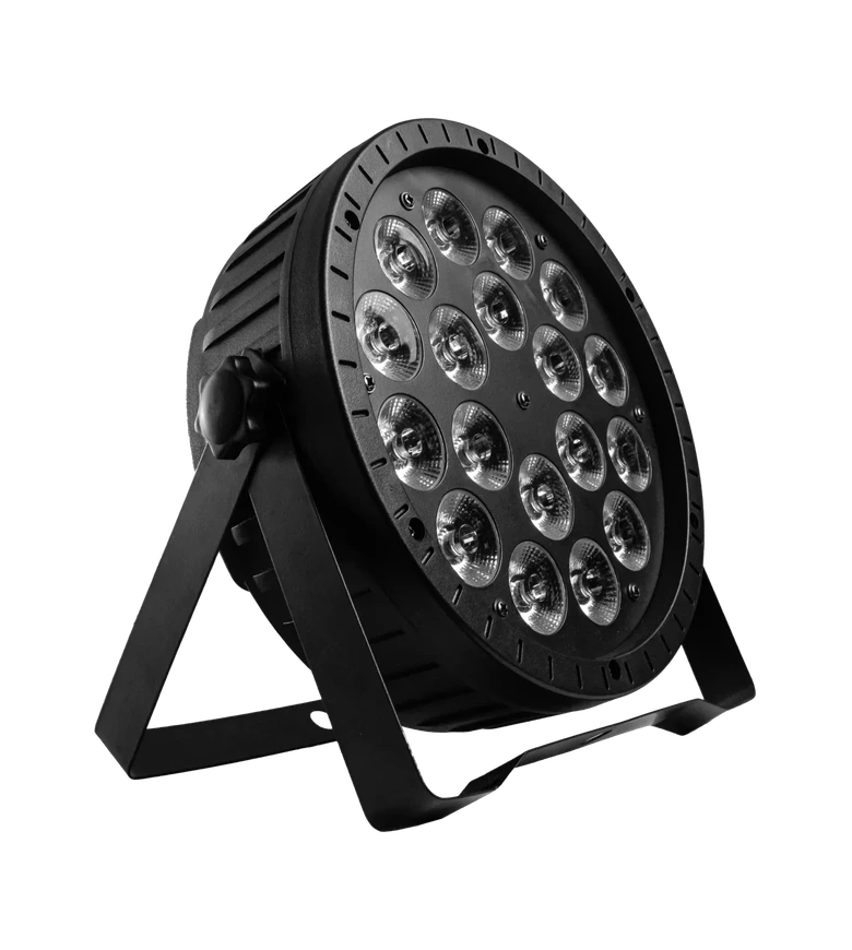 Par Led 18x12W RGBW Em Plástico Reforçado Com A/c Powercom